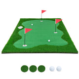 SPECIAL, 10 ft Golf Putting Green with Realistic Artificial Grass Turf-missing 1 flag but has 3 cups