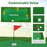 SPECIAL, 10 ft Golf Putting Green with Realistic Artificial Grass Turf-missing 1 flag but has 3 cups