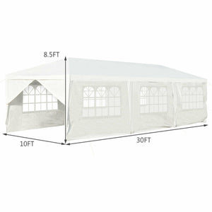 10' X 30' Outdoor Canopy Tent With Side Walls OP3936WH