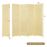 4 Panel Room Divider Portable Folding 6 ft Partition Screen