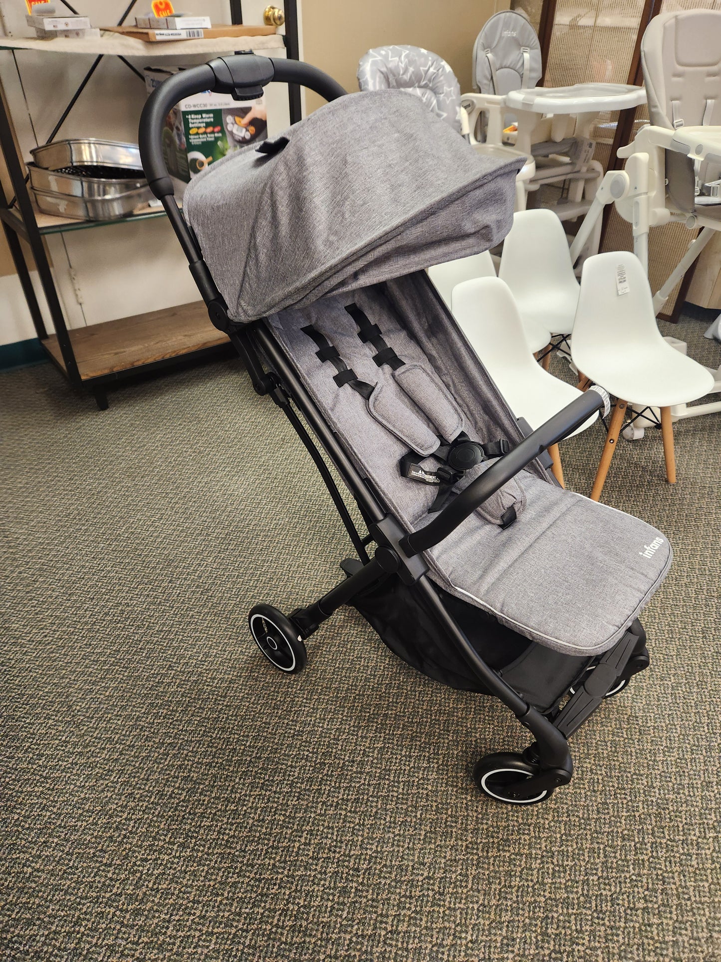 Lightweight Baby Stroller, One-Hand Gravity Fold, Compact Travel Stroller ( Dark GREY)