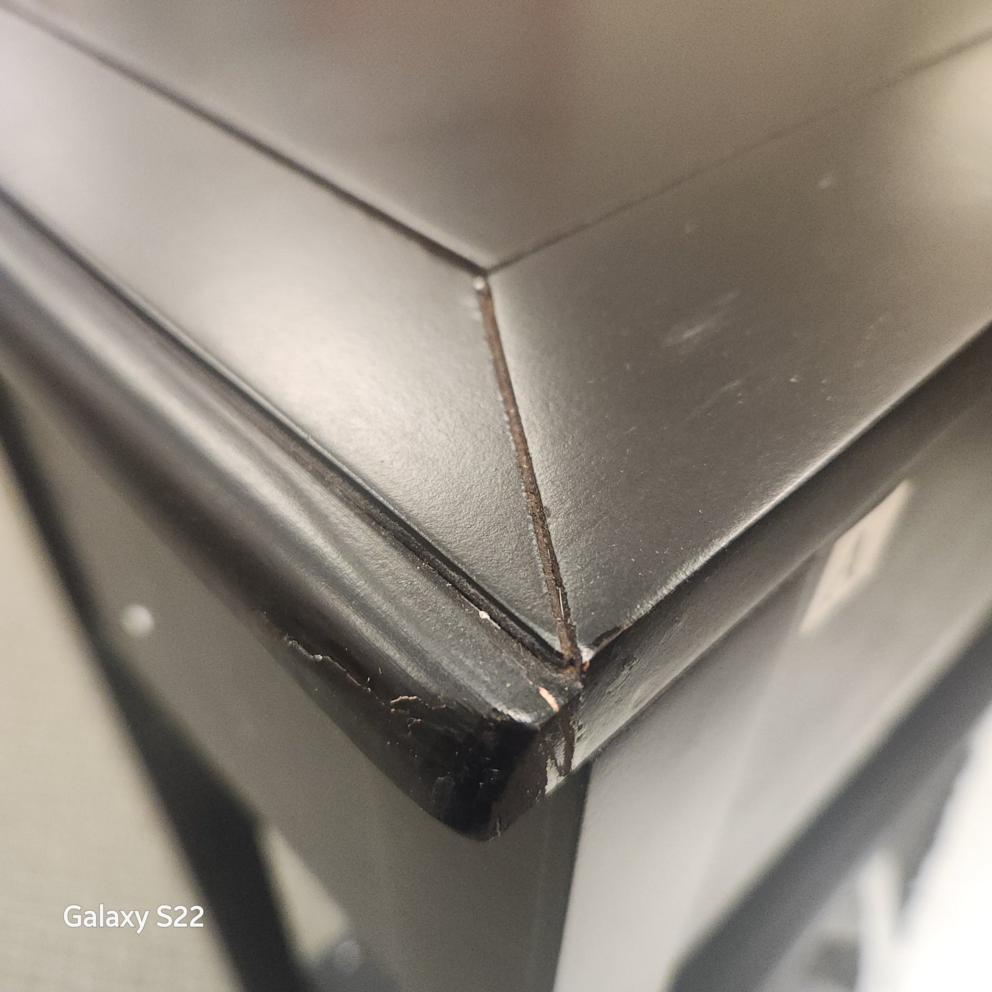 SPECIAL - 60 Inch Sofa Table with 4 Drawers and Open Shelf-Black (Shipping Damage)