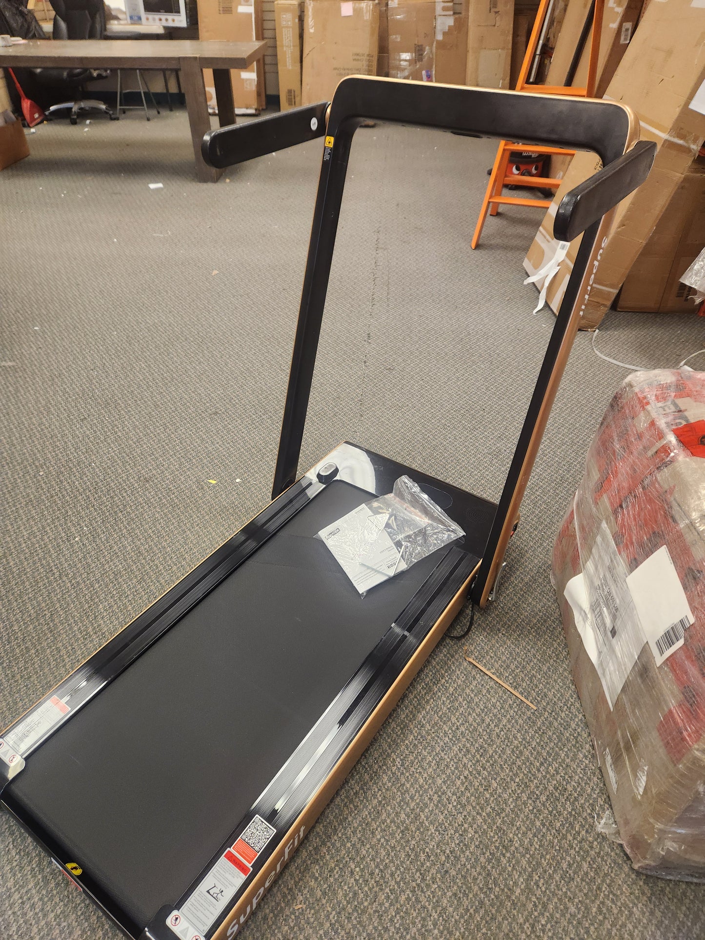 SPECIAL - 2.25HP Folding Treadmill with Remote Control-Gold (Customer Return)