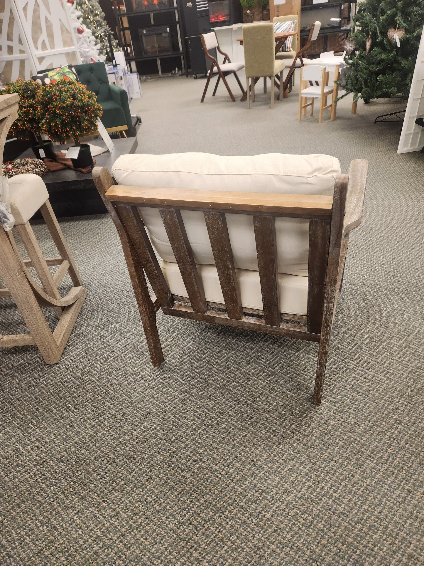 Wide Modern Accent Chair with Cushions