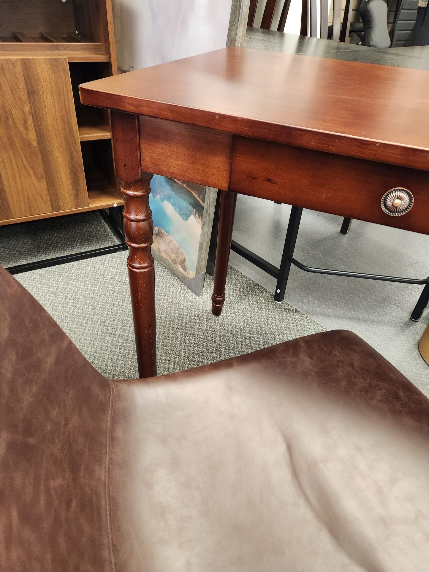 Ceryss Rectangle Solid Wood Writing Desk Home Office Computer Desk (Scratch and Dent)