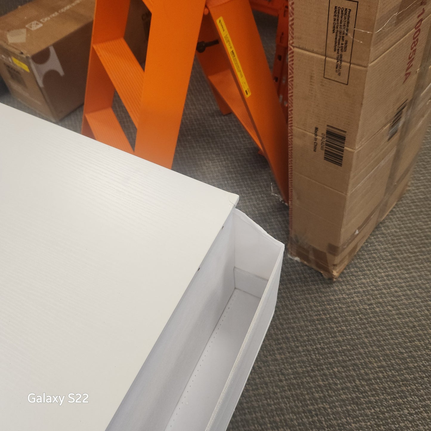 L-Shaped Computer Desk with Drawers & Storage Shelves - Scratch and Dent -(Fully Assembled)