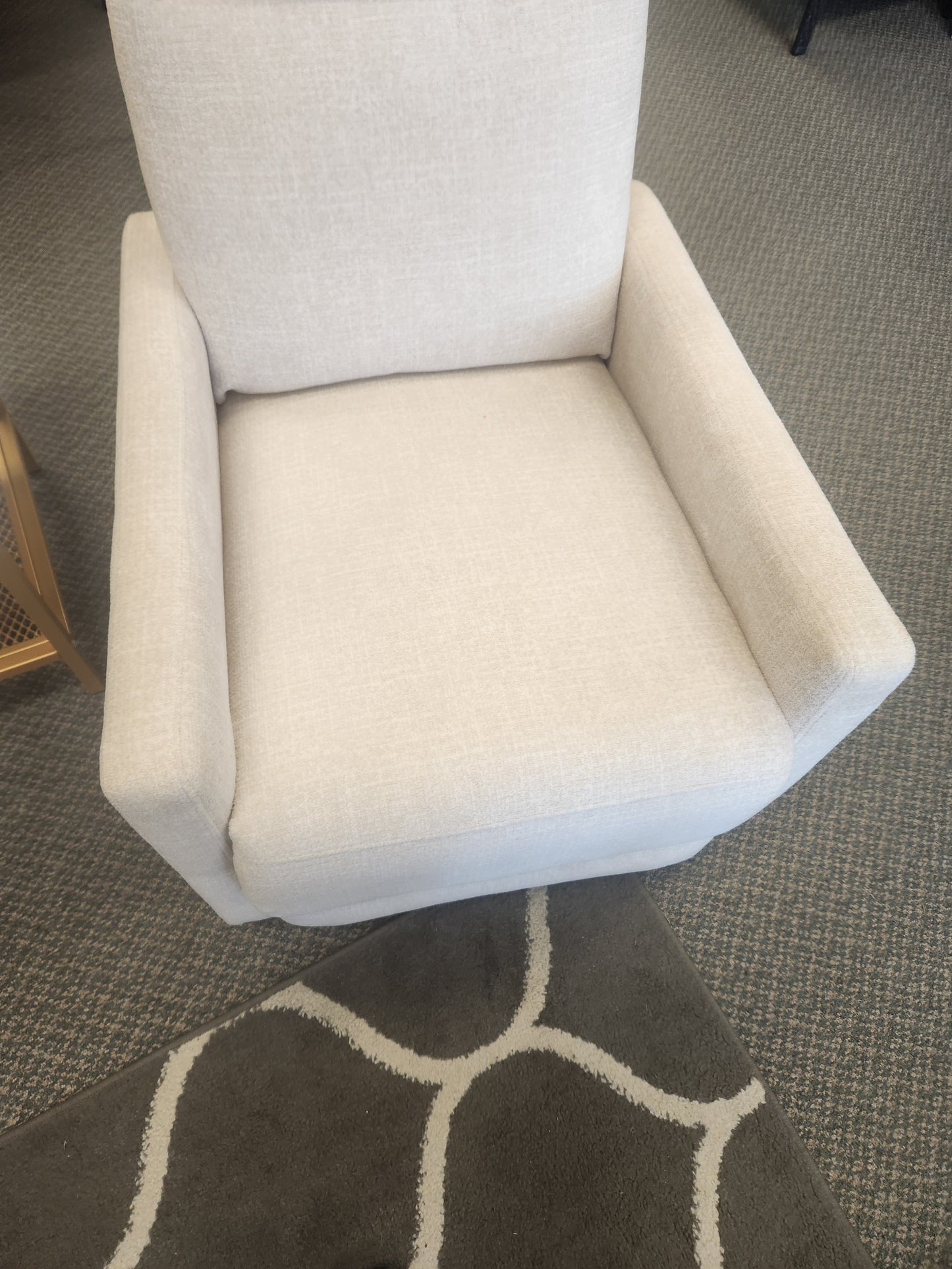 Swivel Rocking Chair 360° Reclining Rocker Armchair with Cushioned Back - (Slightly Marked)