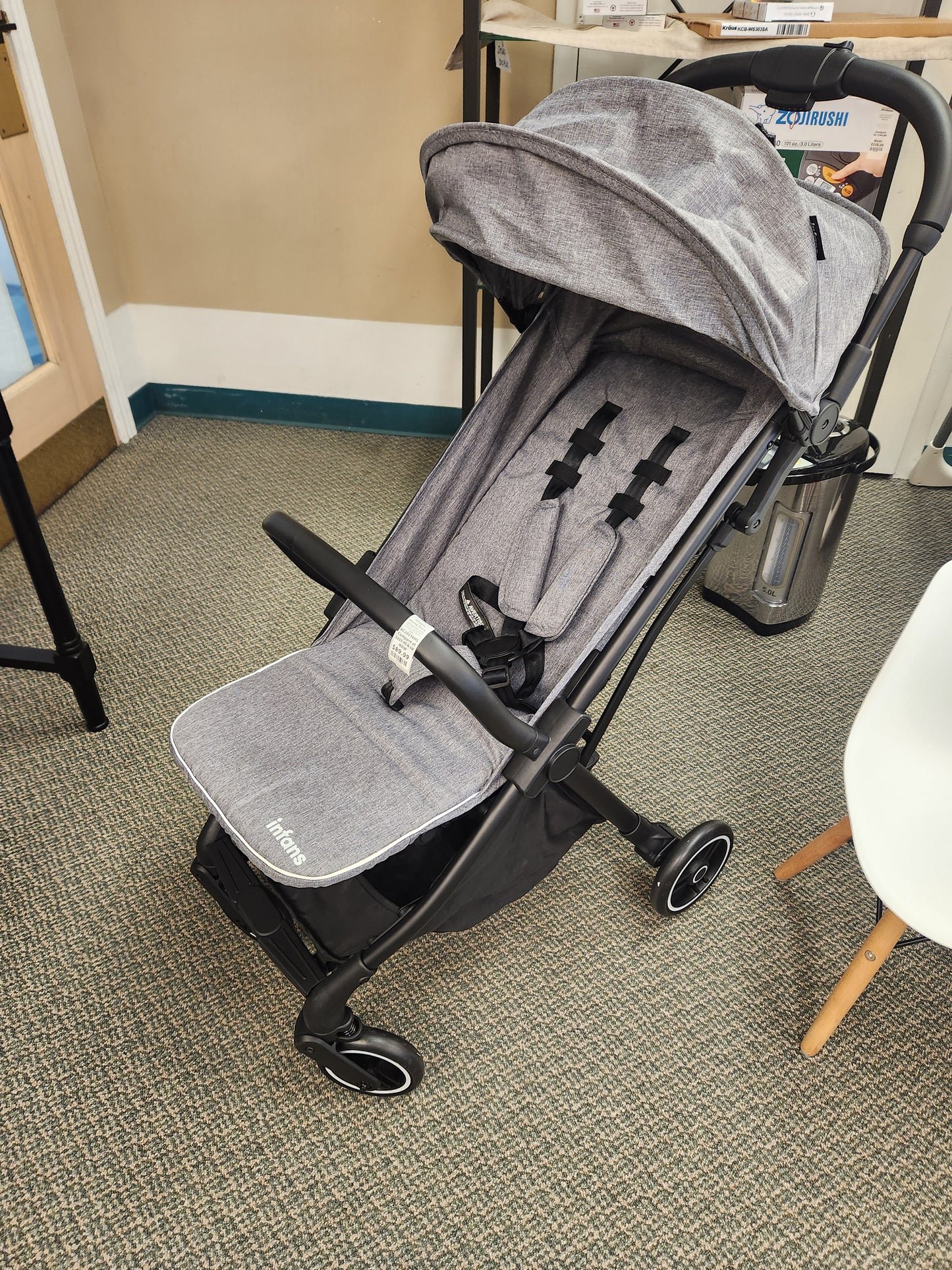 Lightweight Baby Stroller, One-Hand Gravity Fold, Compact Travel Stroller ( Dark GREY)