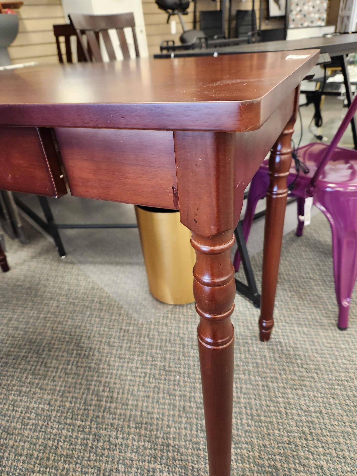 Ceryss Rectangle Solid Wood Writing Desk Home Office Computer Desk (Scratch and Dent)