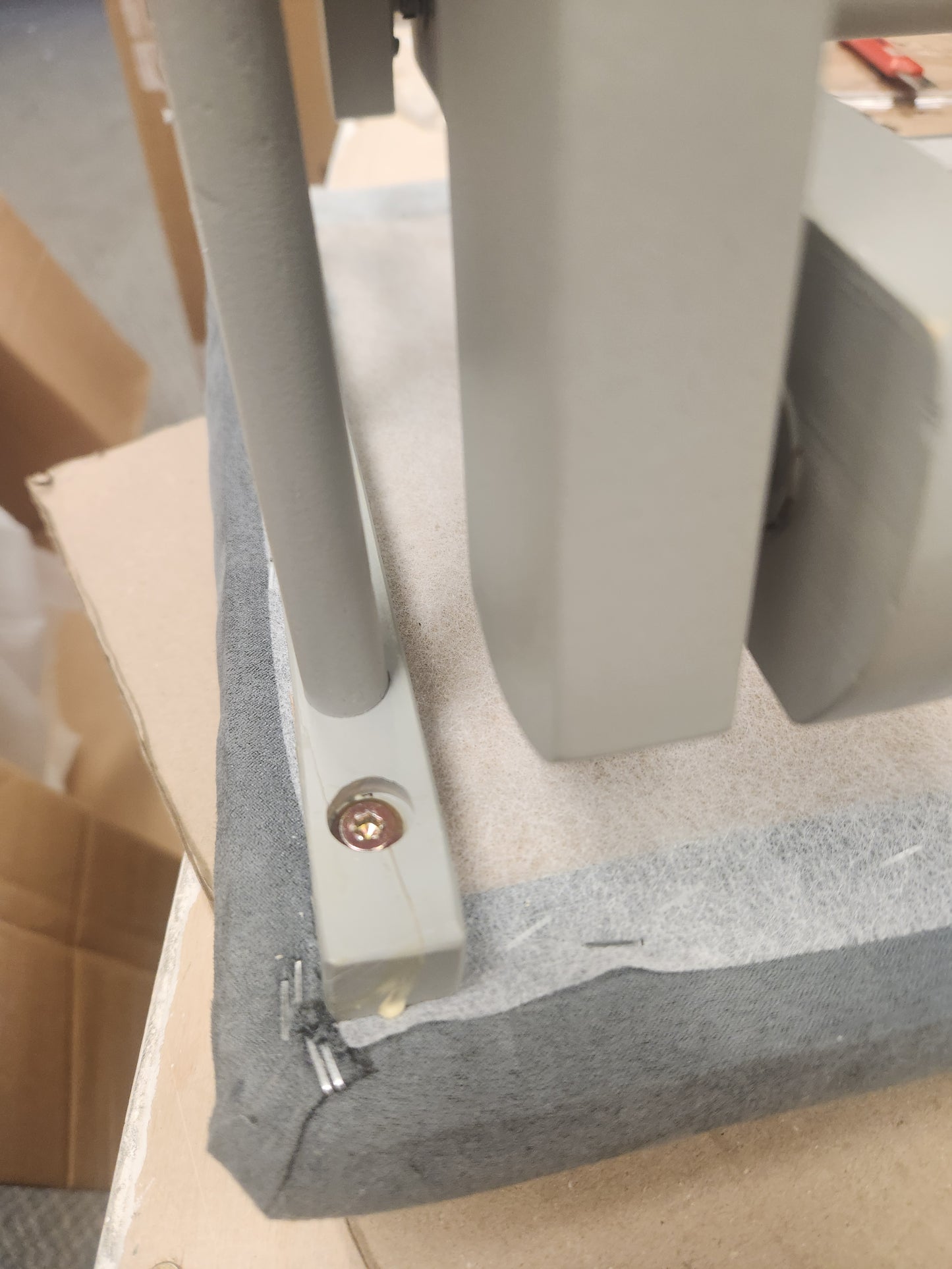 Wood Glider and Ottoman Set -Dark Gray (SCRATCH AND DENT)