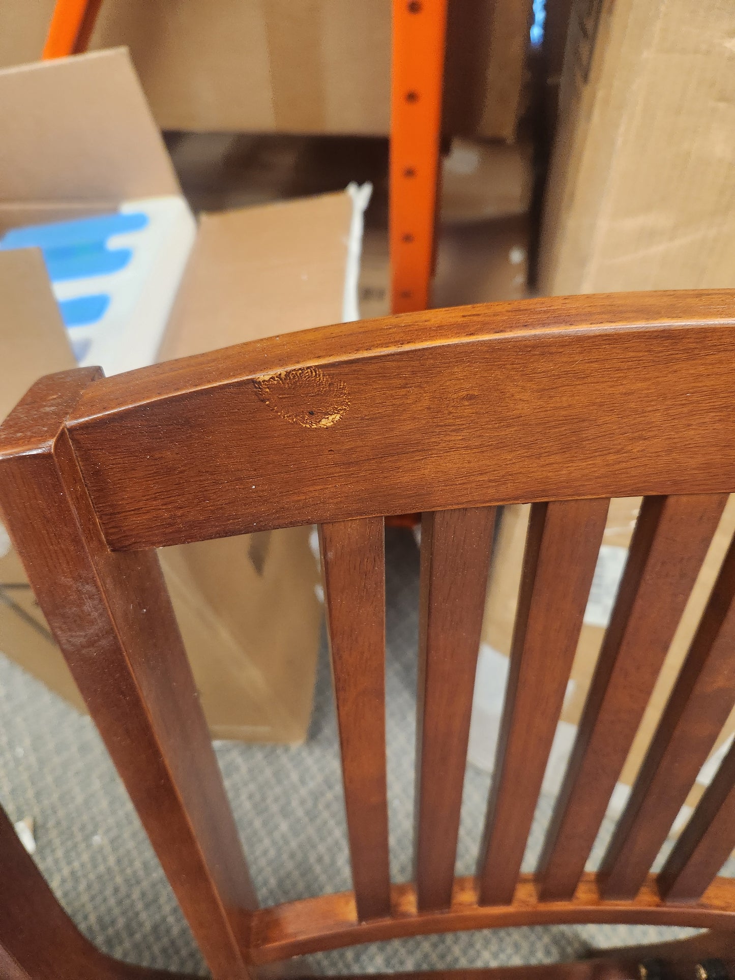 Set of 2 Foldable Upholstered Kitchen Chairs with Padded Seat-Brown (Scratch and Dent)