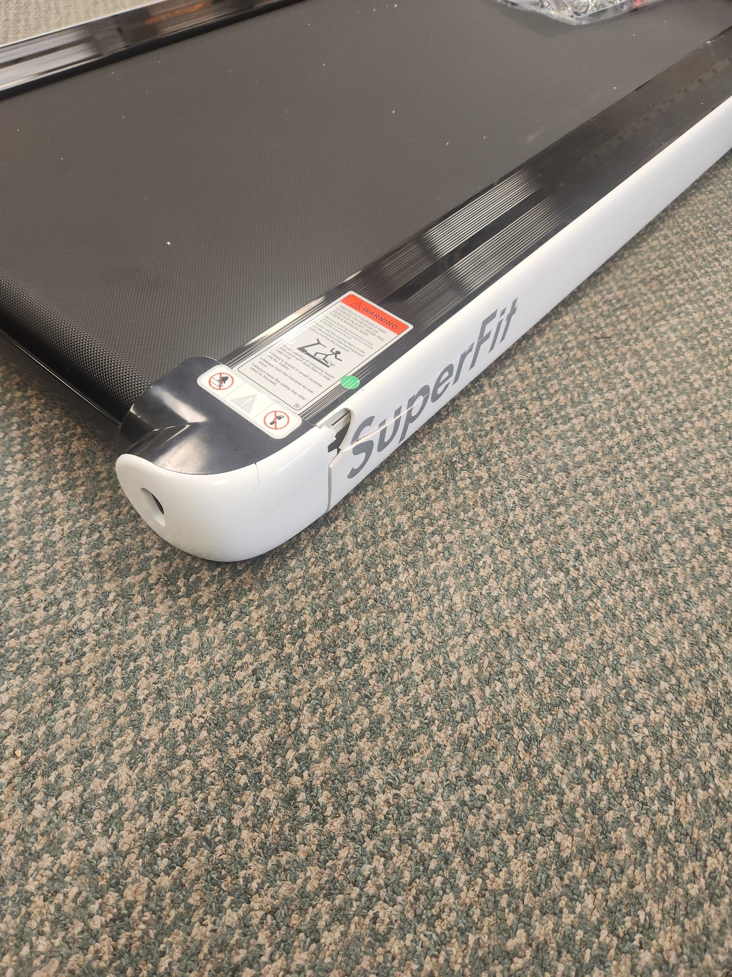 *SPECIAL* Folding Treadmill 2-in-1 with Remote Control -White (Shipping Damage)