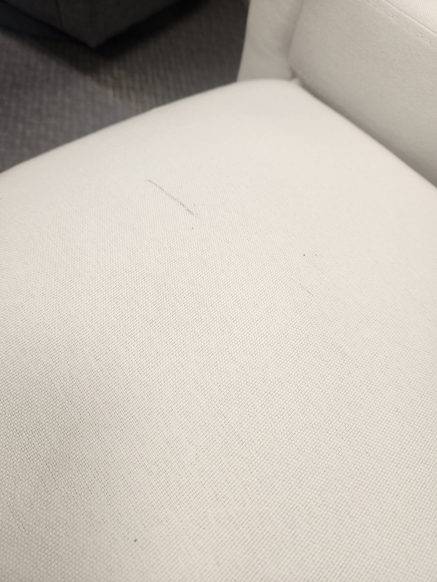 SPECIAL - Modern Club Swivel Accent Chair with Ottoman Footrest Curved Backrest (Cream White) [See Description]