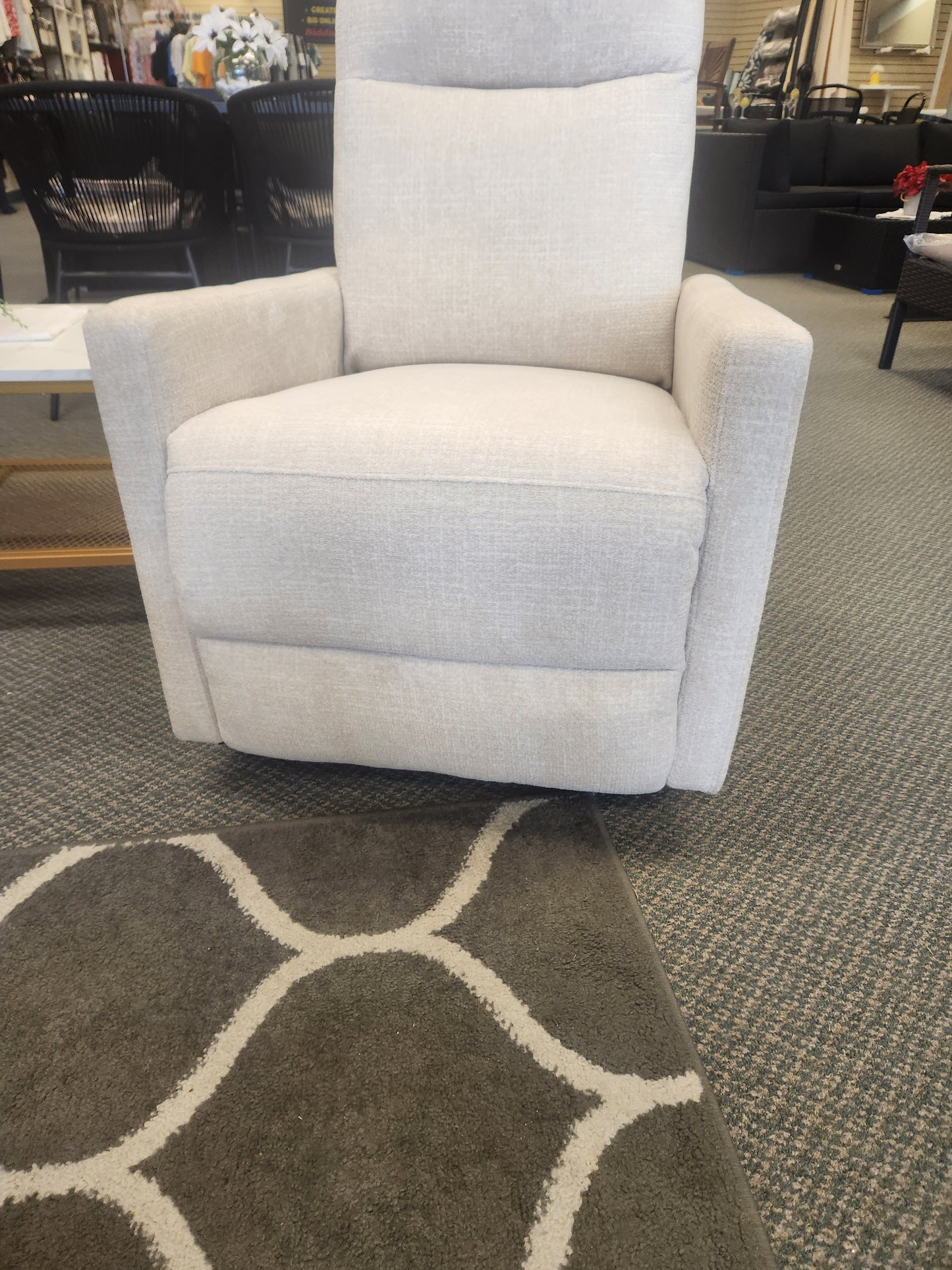 Swivel Rocking Chair 360° Reclining Rocker Armchair with Cushioned Back - (Slightly Marked)
