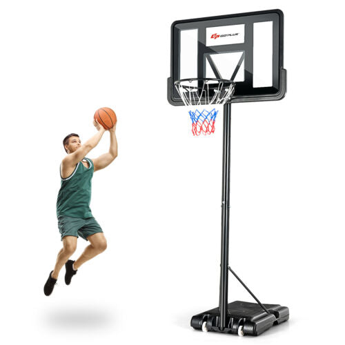 Adjustable Portable Basketball Hoop Stand with Shatterproof Backboard,  1 Box, unassembled