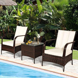 The Maurice 3 Piece Patio Rattan Furniture Set *FULLY ASSEMBLED*