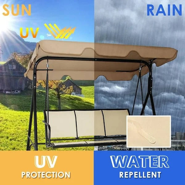 Costway Converting Swing Canopy Hammock 3 Seats Patio Deck Furniture
