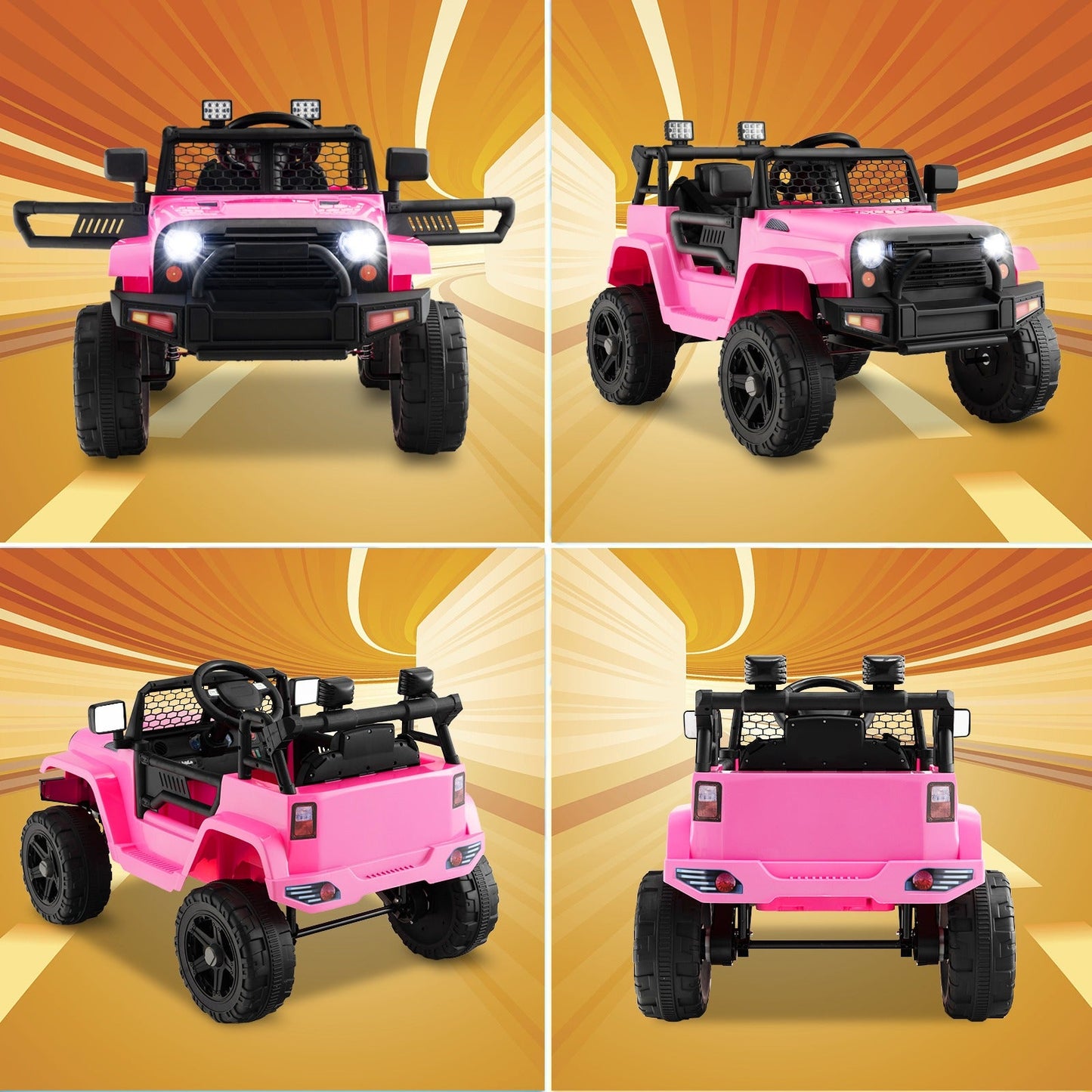 12V Kids Ride On Electric Vehicle w/ Remote w/ Light & Music
