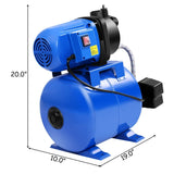 1200W Garden Water Pump Shallow Well Pressurized Home Irrigation 1000GPH