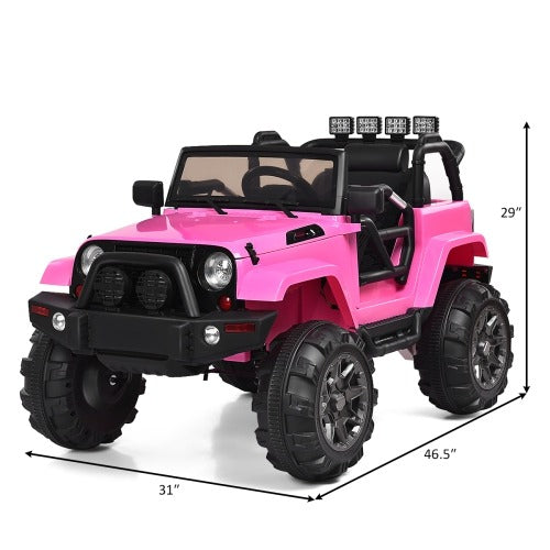 12V Kids Ride On Truck w/Bluetooth Remote Control/MP3 Music/LED Lights