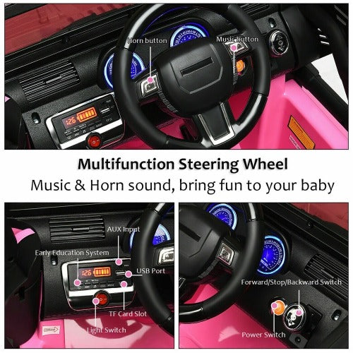 12V Kids Ride On Truck w/Bluetooth Remote Control/MP3 Music/LED Lights