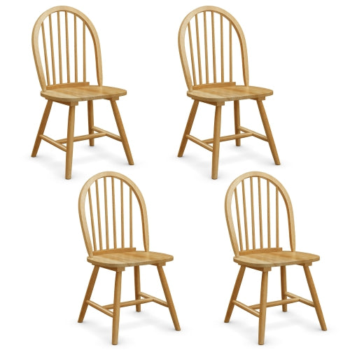 Set of 4 Vintage Windsor Wood Chair with Spindle Back for Dining Room
