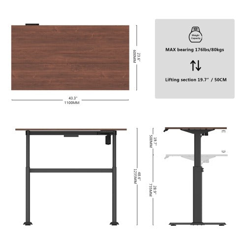 FENGE Electric Standing Desk with 4 Memory Presets