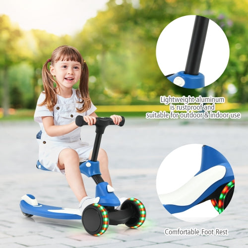 Portable 3 Wheel Kids Scooter with Gravity Steering System