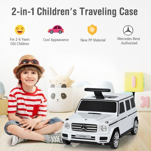 2-in-1 Kids Ride On Car Toy Toddler Travel Suitcase Licensed Mercedes Benz, reg $257.99