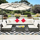 7 Pieces Rattan Sectional Sofa Set with Cushion for Patio Garden - *UNASSEMBLED/IN BOX*