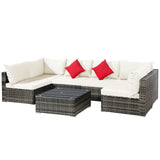 7 Pieces Rattan Sectional Sofa Set with Cushion for Patio Garden - *UNASSEMBLED/IN BOX*