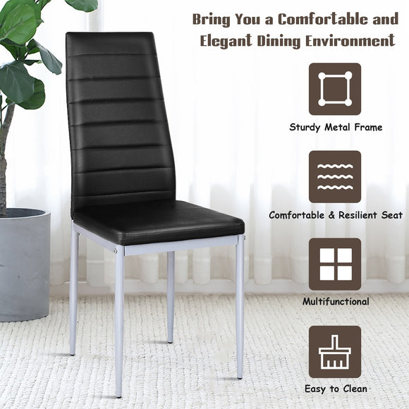 PVC Elegant Design Leather Dining Side Chair