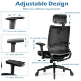Adjustable Mesh Computer Chair with Sliding Seat and Lumbar Support