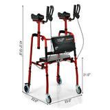 Folding Auxiliary Walker Rollator with Flip-Up Brakes and Seat Bag, scratch & dent