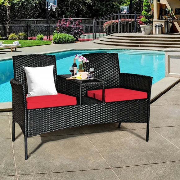 Patio Conversation Set with Cushions and Table *FULLY ASSEMBLED*