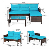 The Carleton 3 Piece Outdoor Patio Corner Rattan Sofa Set *FULLY ASSEMBLED*
