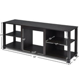 TV Storage Cabinet Console with Adjustable Shelves, fully assembled