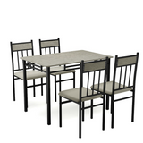 5 Piece Faux Marble Dining Set Table, slight imperfection 1 chair