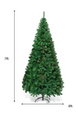 7 ft. Artificial PVC Christmas Tree with Stand *UNLIT*