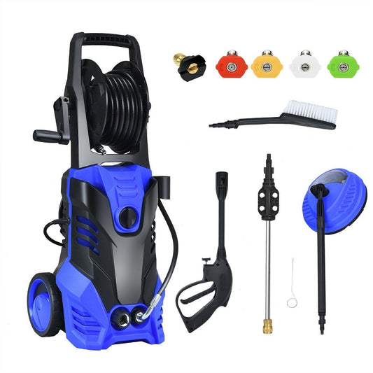 3000PSI Electric  High Power Washer, 4 nozzles, missing deck cleaner, brush, black nozzle, TESTED