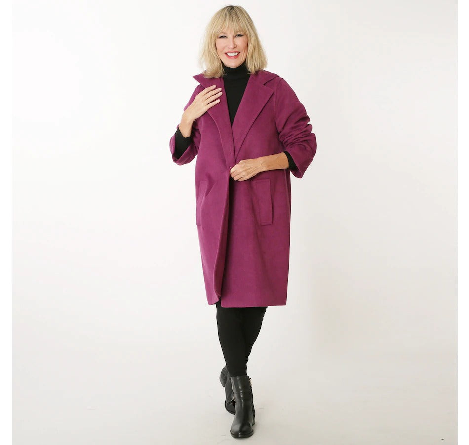 Brian Bailey Wool Blend Hooded Car Coat