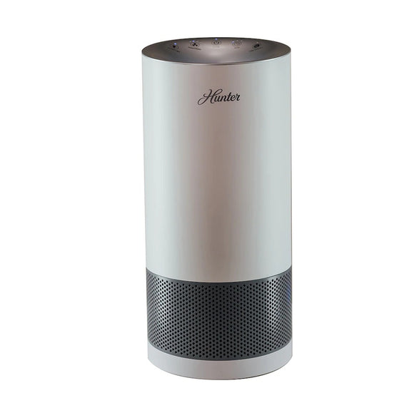 Hunter Cylindrical Tower Air Purifier - WHITE/SILVER