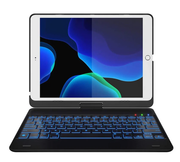 Ipad Keyboard Case For Ipad 2018 6Th Gen, 5Th Gen, Pro 9.7, Ipad Air 2 & 1 - 360 Rotatable - Wireless/BT - Backlit 10 Colour - Ipad Case With Keyboard