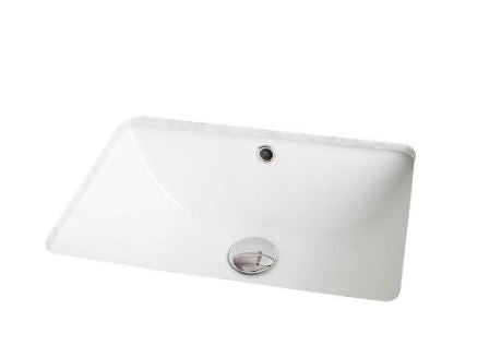 white vitreous undermount sink