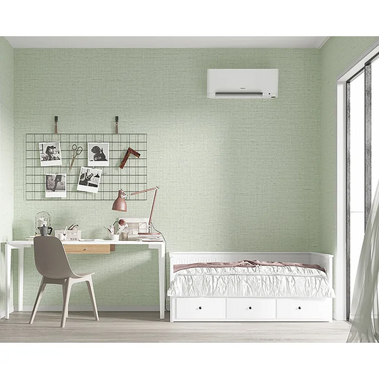 Porpora 33`L x 24`` W textured peel n stick wallpaper, small imperfection, mint green