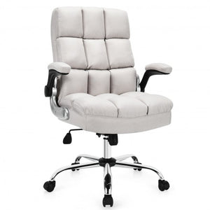 Adjustable Swivel Office Chair with High Back and Flip-up Arm, assembled, slightly marked