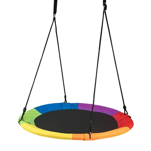 40 Inch Flying Saucer Tree Swing Outdoor Play for Kids, in box unassembled