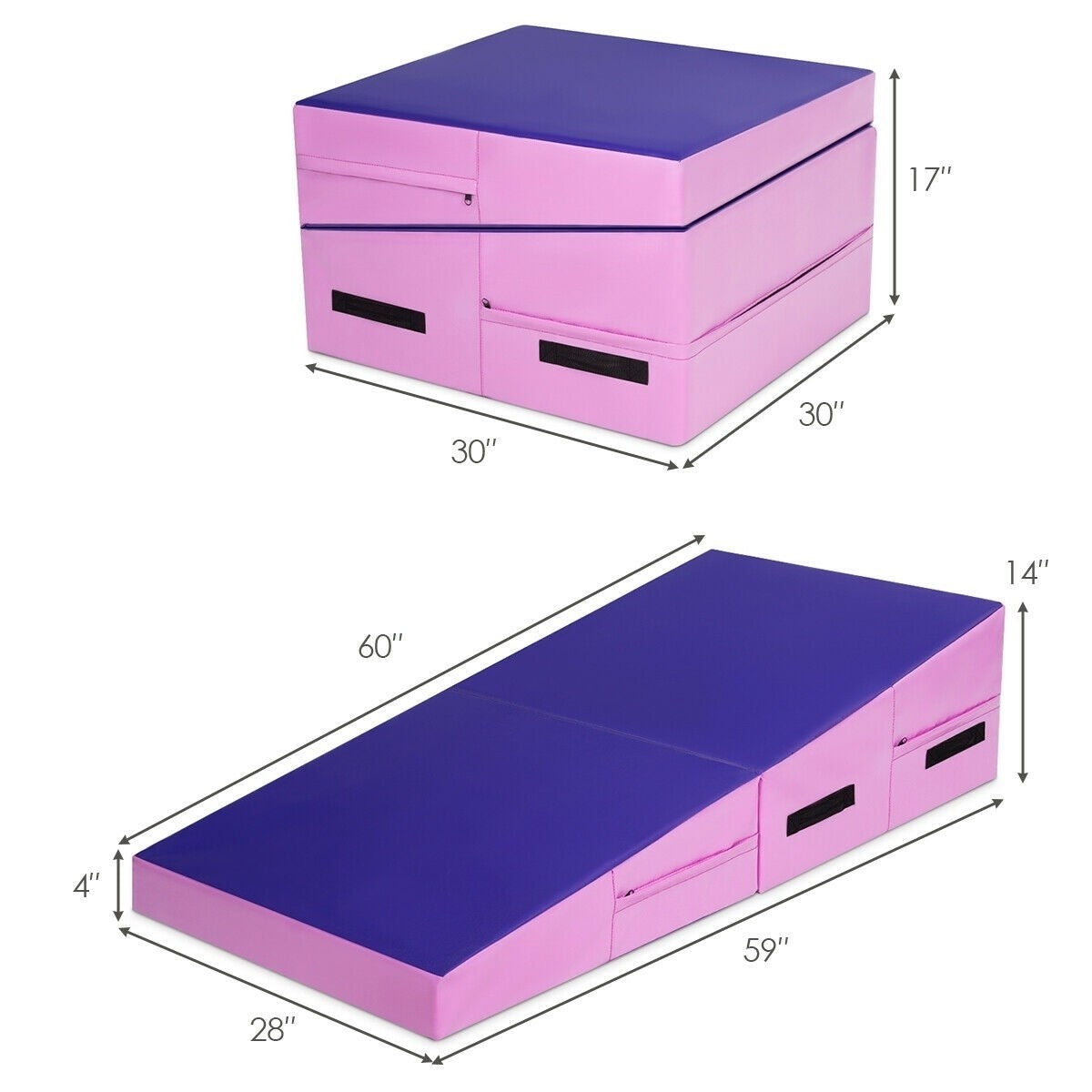 Tumbling Incline Gymnastics Exercise Folding Wedge Ramp Mat – Wilsons ...