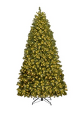 6Ft Pre-Lit Artificial PVC Christmas Tree Spruce Hinged w/ 560 LED Lights Stand