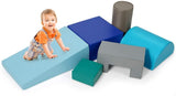 6-Piece Kids Crawl and Climb Foam Play Set, Colorful Baby’s Foam Blocks to Crawling, Climbing, Walking